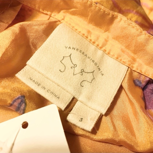ANTHROPOLOGIE VANESSA VIRGINIA RAINFOREST SILK RAINFOREST DRESS SIZE SMALL - Picture 12 of 16